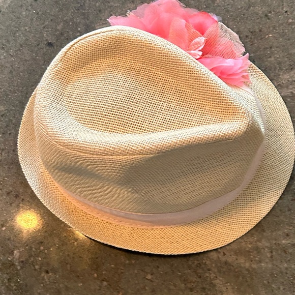 1989 Place child’s Panama hat with flower sz 4/6 - Picture 6 of 8